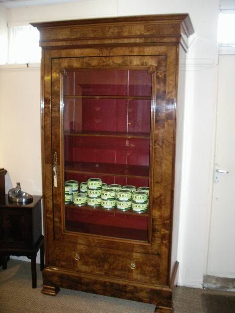 19th Century Walnut Single Door Bookcase